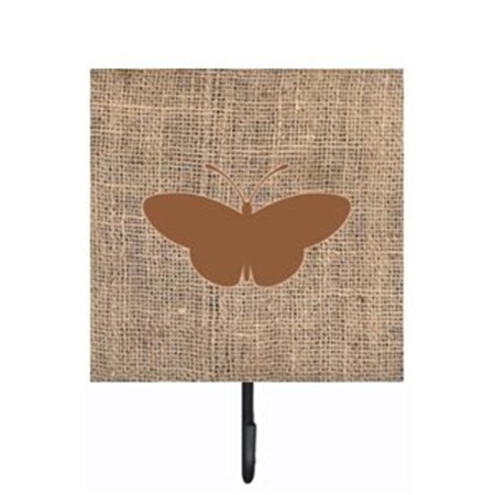 Carolines Treasures Butterfly Burlap and Brown Leash Or Key Holder BB1043-BL-BN-SH4
